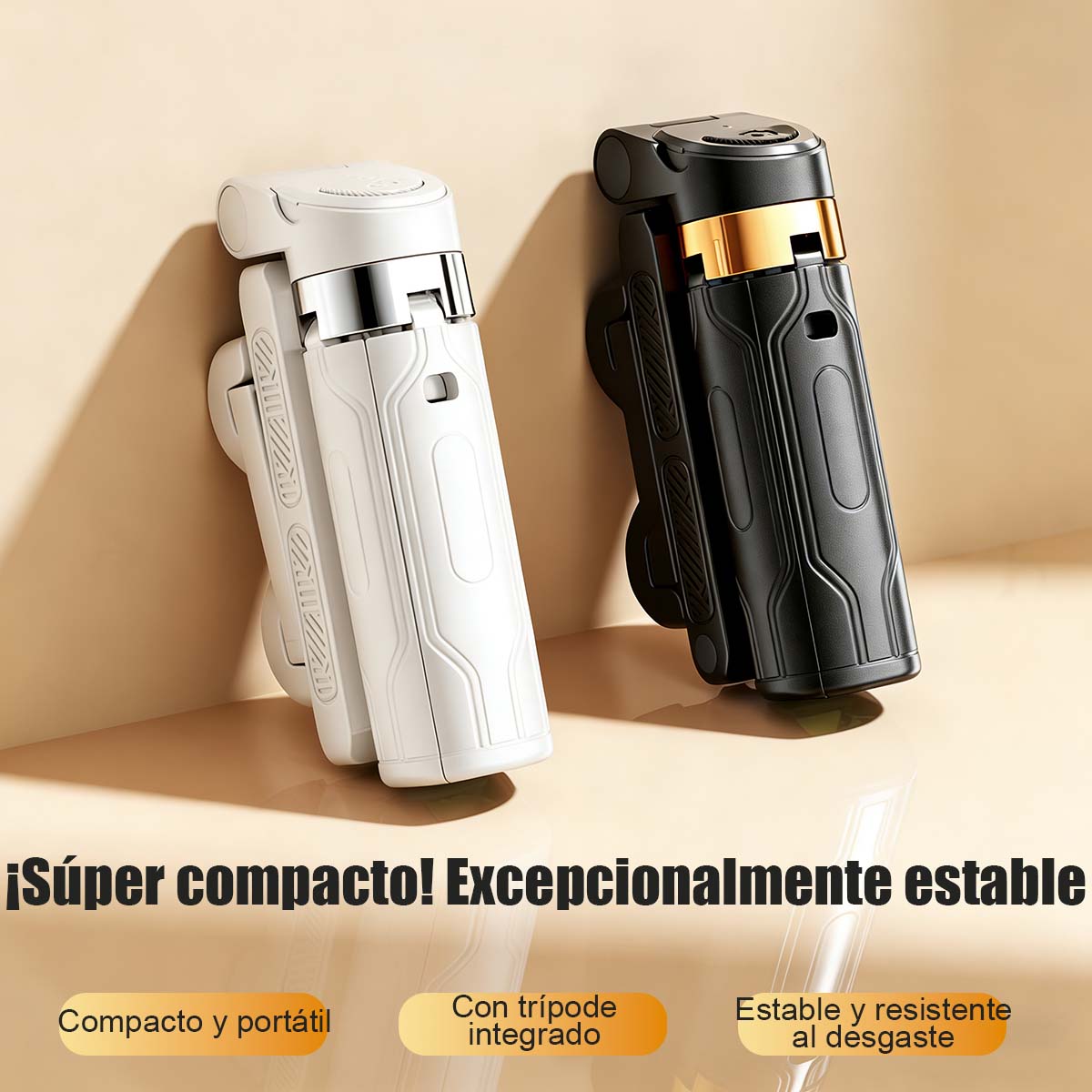 Nuevo mini selfie stick, trípode portátil universal para viajes, con base de cuatro patas, herramienta de fotografía para teléfonos móviles, rotación de 360 grados.