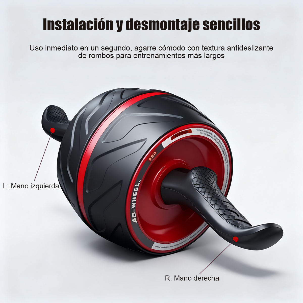 Rueda abdominal de retorno automático para principiantes, rodillo silencioso de entrenamiento de abdominales para uso doméstico.