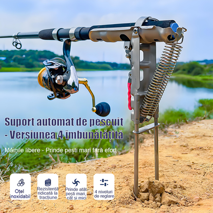 Devino maestru la pescuit în câteva secunde! Suport automat de lansetă – stabil și precis!