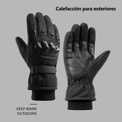 Guantes de moto invernales, forrados y extra gruesos, térmicos y tácticos para、deportes al aire libre y trabajo en clima frío.