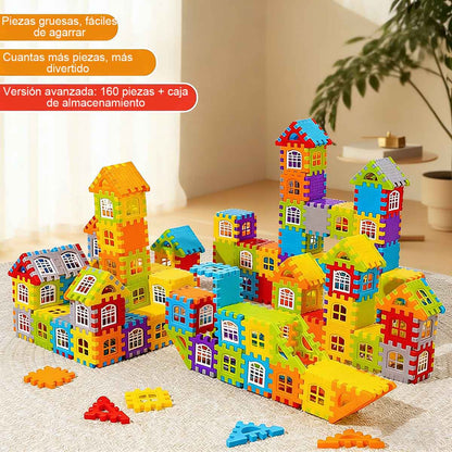Bloques de gran tamaño para niños - Juguete de ensamblaje para construir casas, ideal para niños de 3 a 6 años, tanto niños como niñas, para estimular la inteligencia y la creatividad.