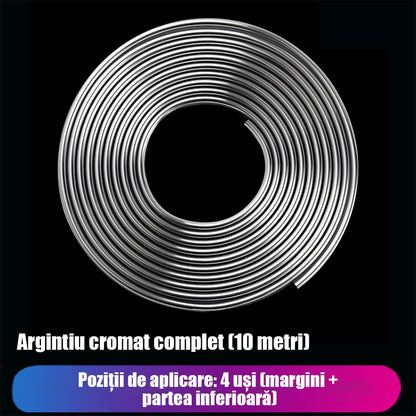 Bandă de protecție anticoliziune pentru ușa auto, protecție laterala anti-zgârieturi, bandă adezivă lucioasă pentru protecție.