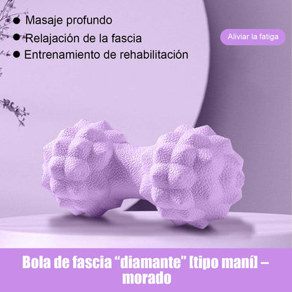 Bola de fasas para fitness y masaje, bola de masaje para cuello, hombros, cintura, piernas y alivio muscular, masaje de planta del pie, bola de cacahuate para yoga y cuidado de la salud.