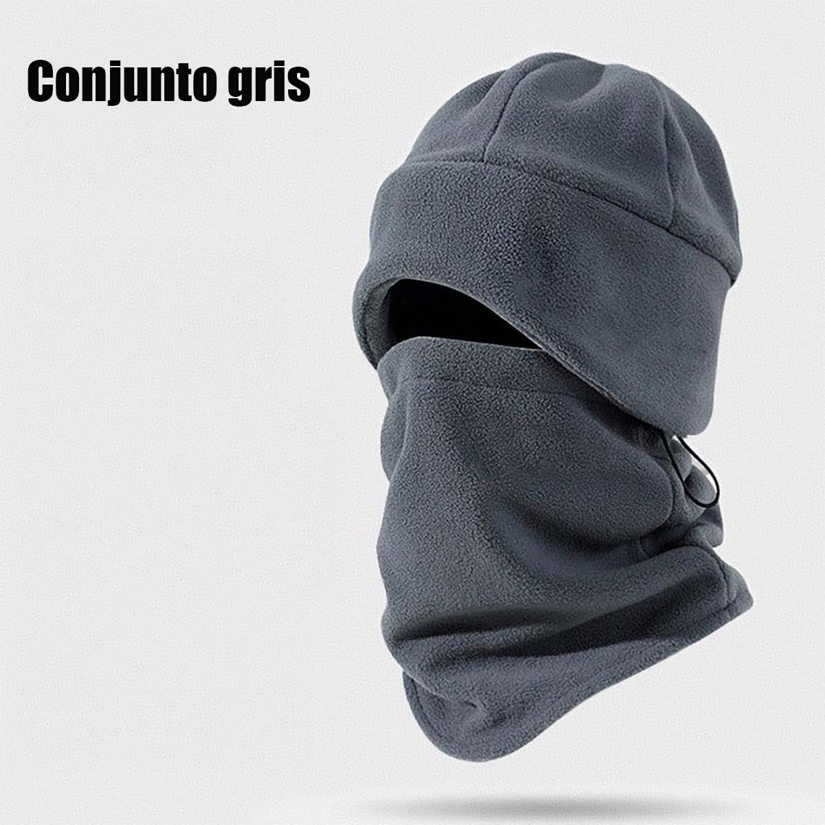 Capucha forrada con cuello/bufanda integrada, para hombre y mujer, abrigo térmico de otoño-invierno, protege cuello y cara contra el viento; ideal para ciclismo y uso diario.