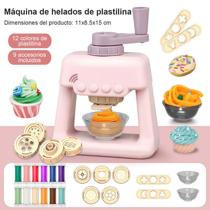Máquina de hacer espaguetis con plastilina colorida para niños, juguete de arcilla ultraligera para manualidades, juego de rol para guardería, set de moldes para plastilina.