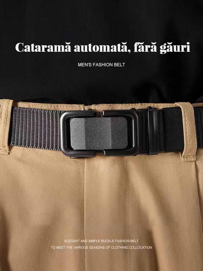 Nuevo cinturón para hombre de color sólido con hebilla automática
