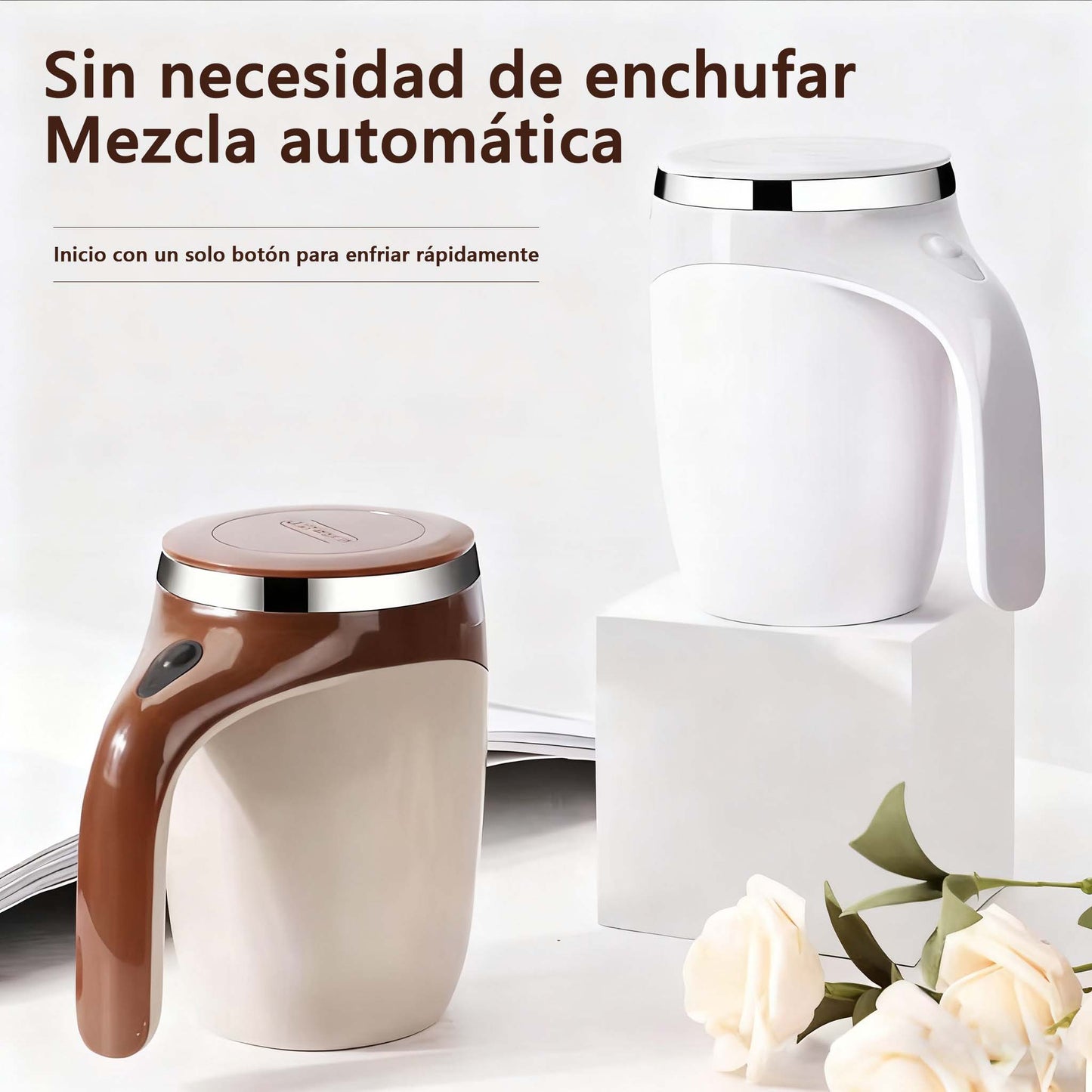 Taza de café automática para personas perezosas, taza de agitación por rotación magnética eléctrica, taza de leche estilo mágic, taza de café.