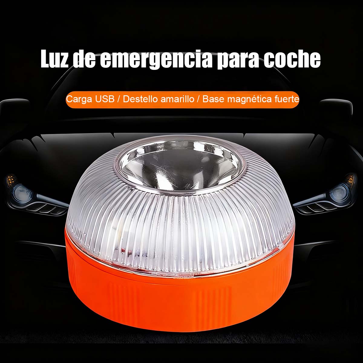 "Luces de advertencia de múltiples usos, luz de emergencia blanca LED para coches, luz de obstáculo en carretera."