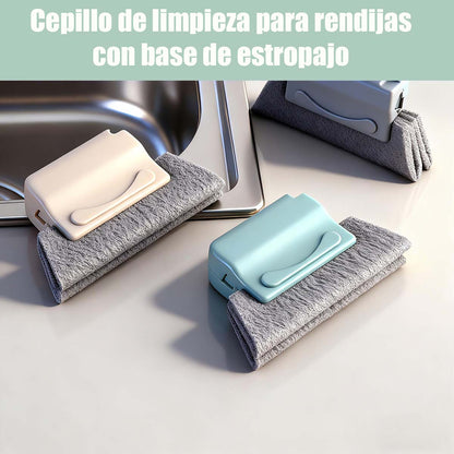 Cepillo limpiador para ranuras, esquinas y canales de ventanas