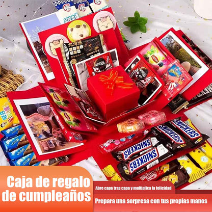 “Caja de explosión sorpresa para regalo de cumpleaños, caja de embalaje de regalo popular, caja vacía para dulces”