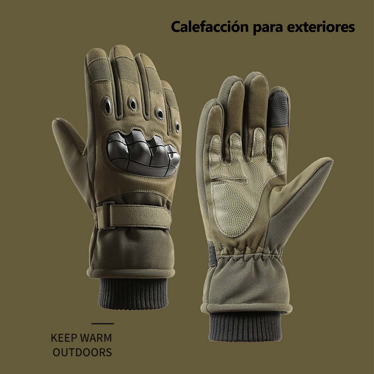 Guantes de moto invernales, forrados y extra gruesos, térmicos y tácticos para、deportes al aire libre y trabajo en clima frío.