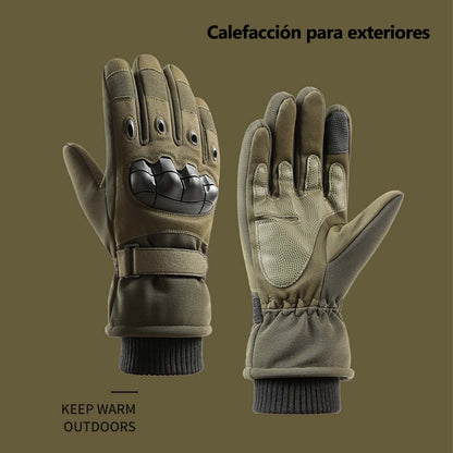 Guantes de moto invernales, forrados y extra gruesos, térmicos y tácticos para、deportes al aire libre y trabajo en clima frío.