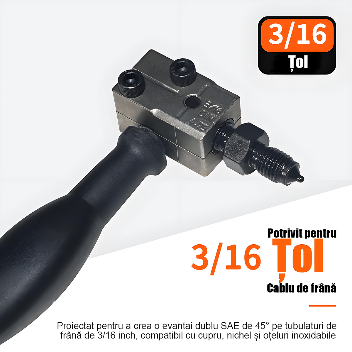 Instrument de dilatare / calibrare pentru tuburi: frână, ulei, AC – cap „ciupercă”