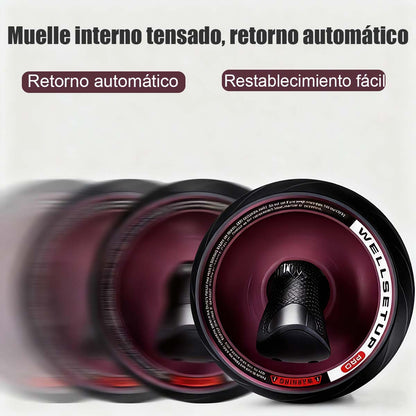 Rueda abdominal de retorno automático para principiantes, rodillo silencioso de entrenamiento de abdominales para uso doméstico.