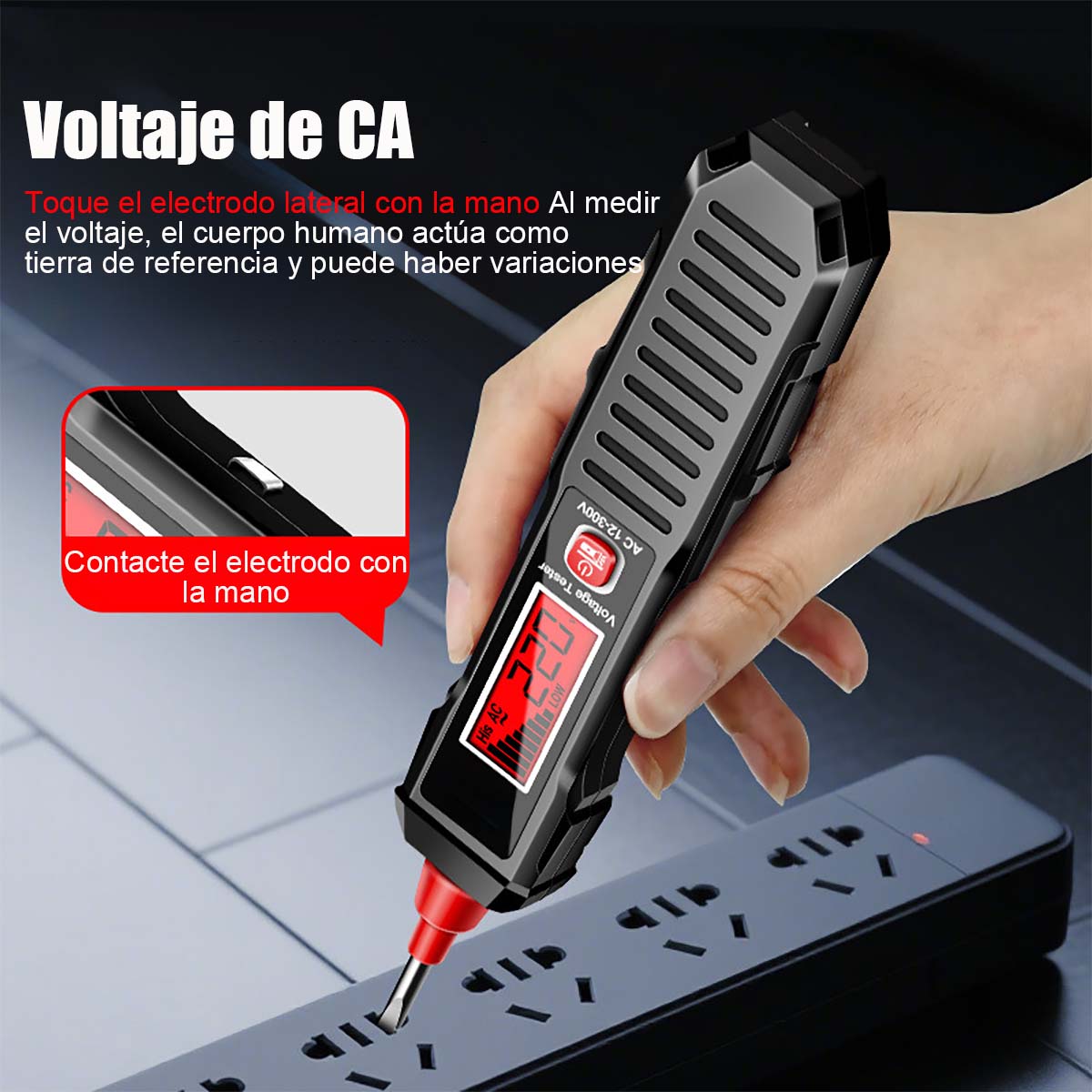 Bolígrafo detector de voltaje digital inteligente, portátil y multifuncional, para medir neutro y fase, localizar puntos de interrupción, herramienta eléctrica profesional para electricistas.
