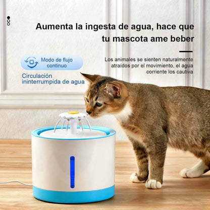 Bebedero automático inteligente para mascotas con agua circulante continua, gran capacidad, silencioso, especial para gatos y perros.