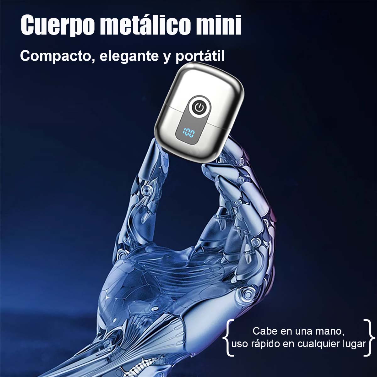 "Nuevo modelo de afeitadora eléctrica para hombres, cabezal magnético, mini portátil, afeitadora de doble cabezal."