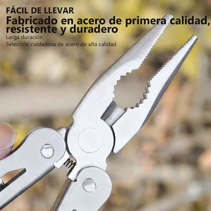 Alicates multifuncionales plegables, herramientas portátiles de acero inoxidable, pelacables, alicates eléctricos EDC y alicates para exteriores.