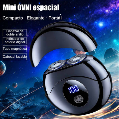 Mini y portátil, el explosivo rasurador eléctrico en forma de platillo volante para hombres, dejando la piel súper limpia; regalo ideal para cualquier festividad.