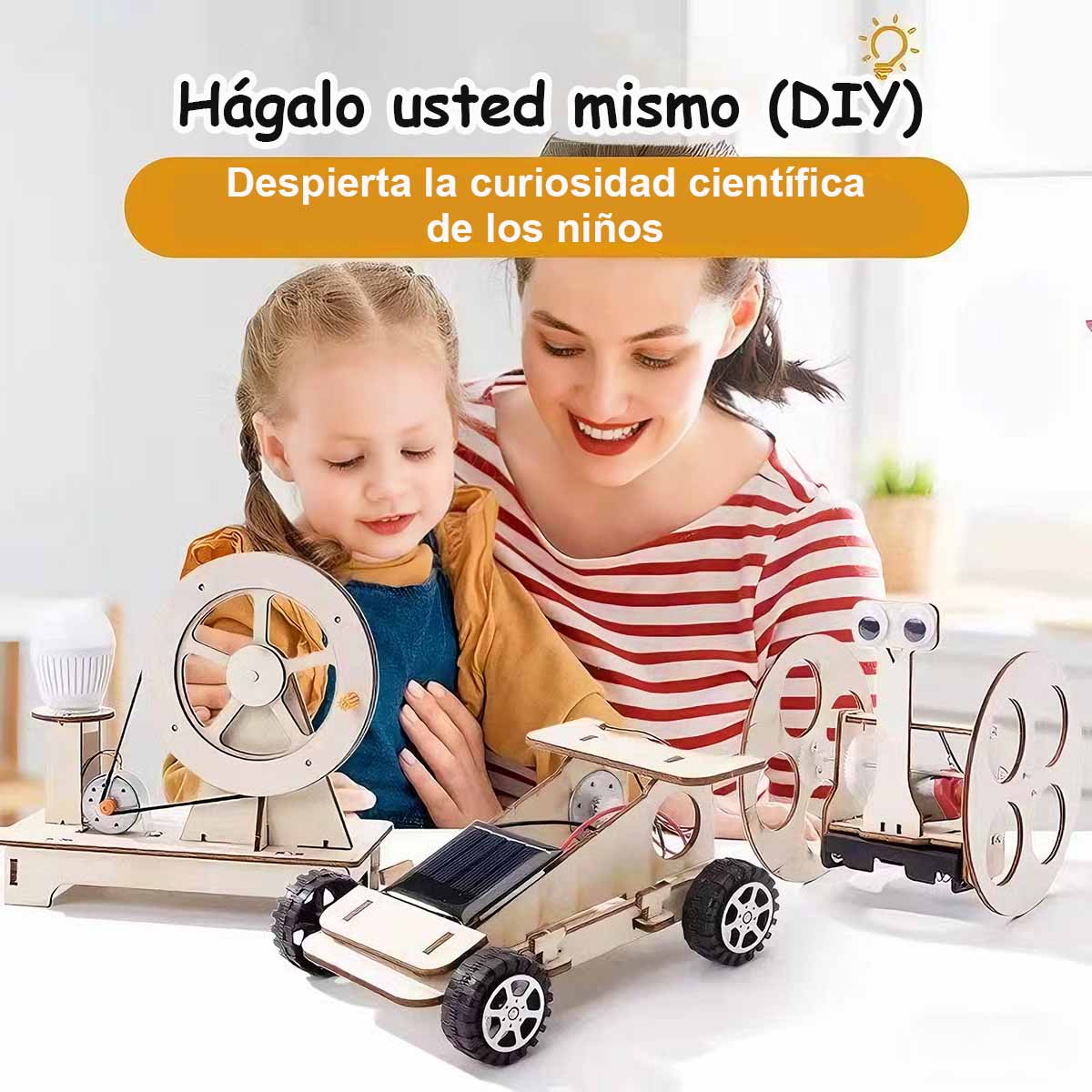 Juego de Ciencias para Inventos: Kit Educativo de Experimentos de Física y Manualidades DIY para Niños