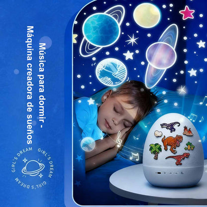 Proyector de cielo estrellado con forma de huevo de dinosaurio, lámpara de noche para dormitorio, crea un ambiente mágico con estrellas por toda la habitación, ideal para habitaciones infantiles.