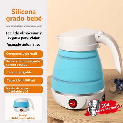 Hervidor portátil plegable, pequeño y compacto para viajes, mini termo eléctrico para mantener el agua caliente, ideal para dormitorios y uso doméstico.