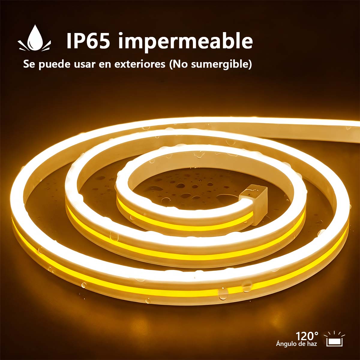 Tira de luz USB 5V de baja tensión, flexible, de neón, con tira de silicona impermeable, LED para espejo de maquillaje, cabecera de cama, fondo de televisión y luces ambientales.