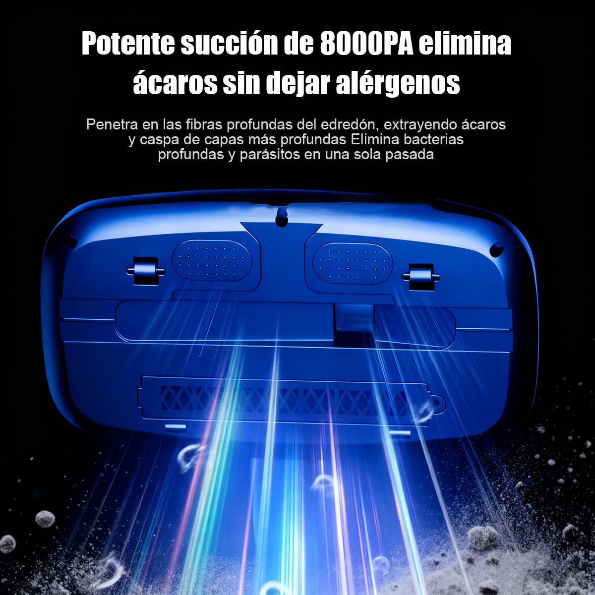 **Nuevo aspirador inalámbrico doméstico para cama, de gran potencia, con fuerte succión y luz UV, un verdadero eliminador de ácaros.**