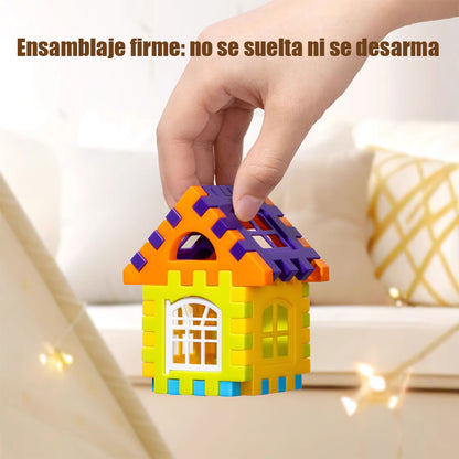 Bloques de gran tamaño para niños - Juguete de ensamblaje para construir casas, ideal para niños de 3 a 6 años, tanto niños como niñas, para estimular la inteligencia y la creatividad.