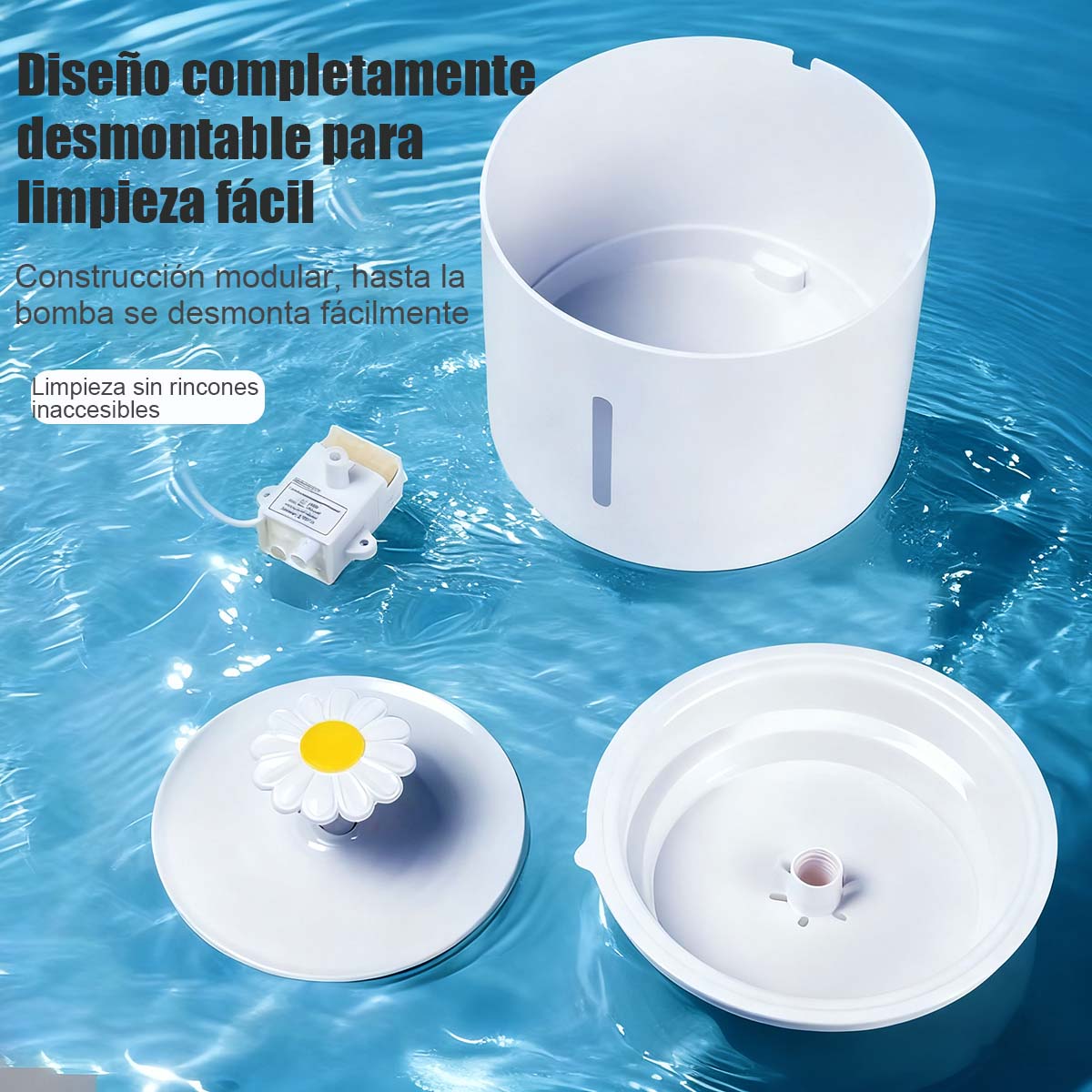 Bebedero automático inteligente para mascotas con agua circulante continua, gran capacidad, silencioso, especial para gatos y perros.