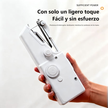 Máquina de Coser Portátil Mini a Pilas/USB - Multifunción para Viajes, Reparaciones Rápidas en Ropa, Denim y Manualidades