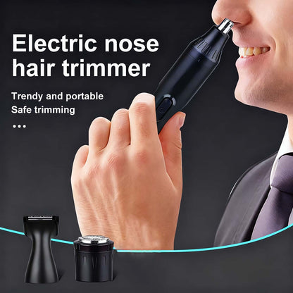 Nuevo kit de accesorios multifunción para hombre: Recortador eléctrico 3 en 1 (vello nasal, afeitado, patillas y cejas).