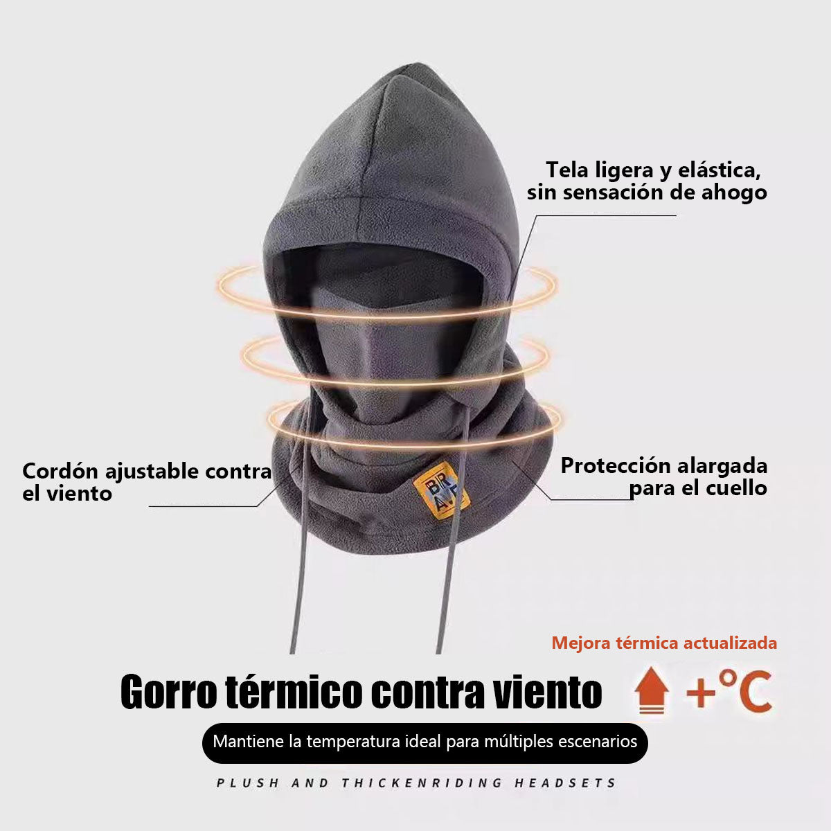 Gorro cortavientos de invierno unisex para exteriores, cuello tubular de ciclismo con pasamontañas integrado, orejeras acolchadas, protección facial antigrípe.