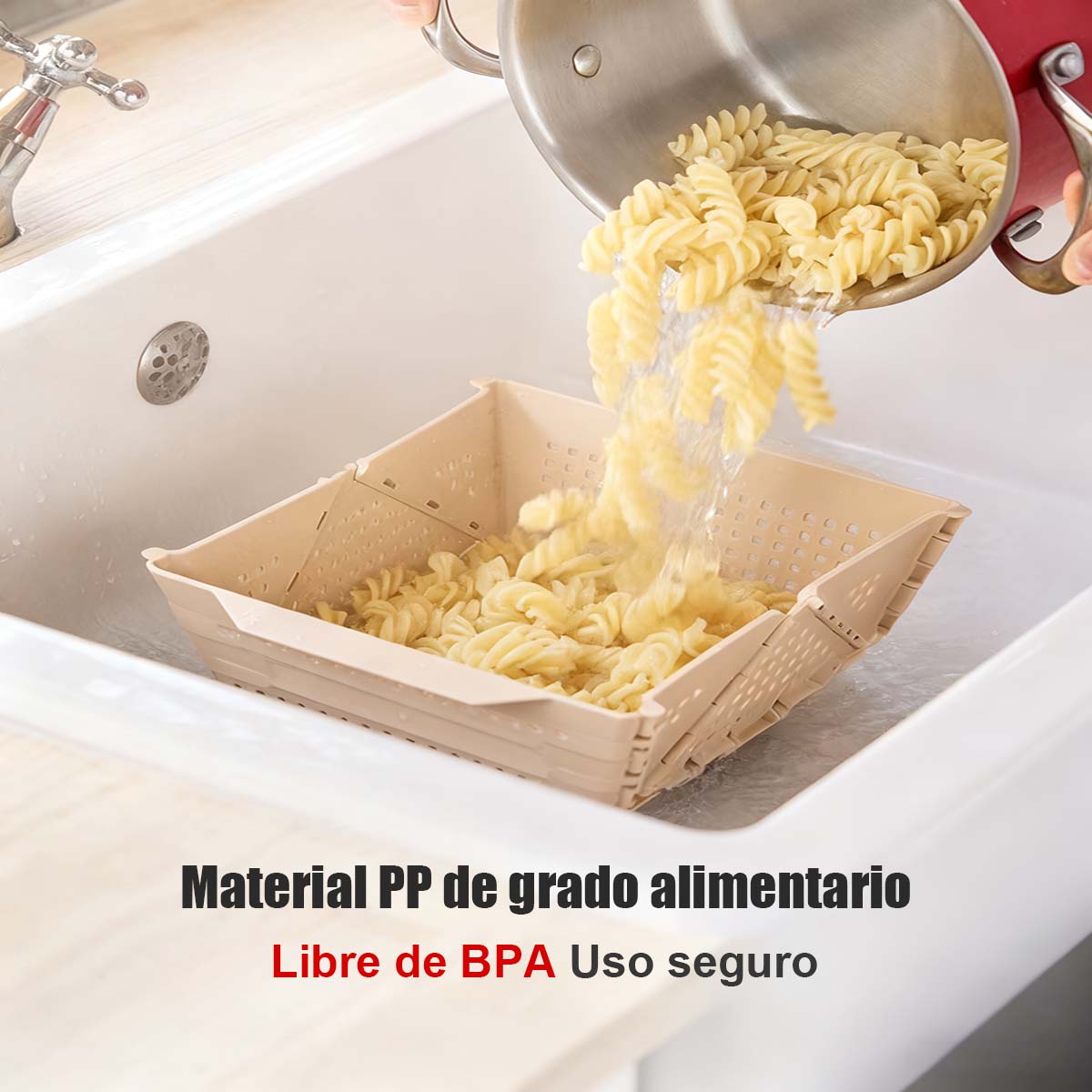 Nueva bandeja plegable para lavar verduras y frutas, canasta colador, estante de drenaje para el borde del fregadero de cocina, ¡tu ayudante perfecto para lavar frutas y verduras!