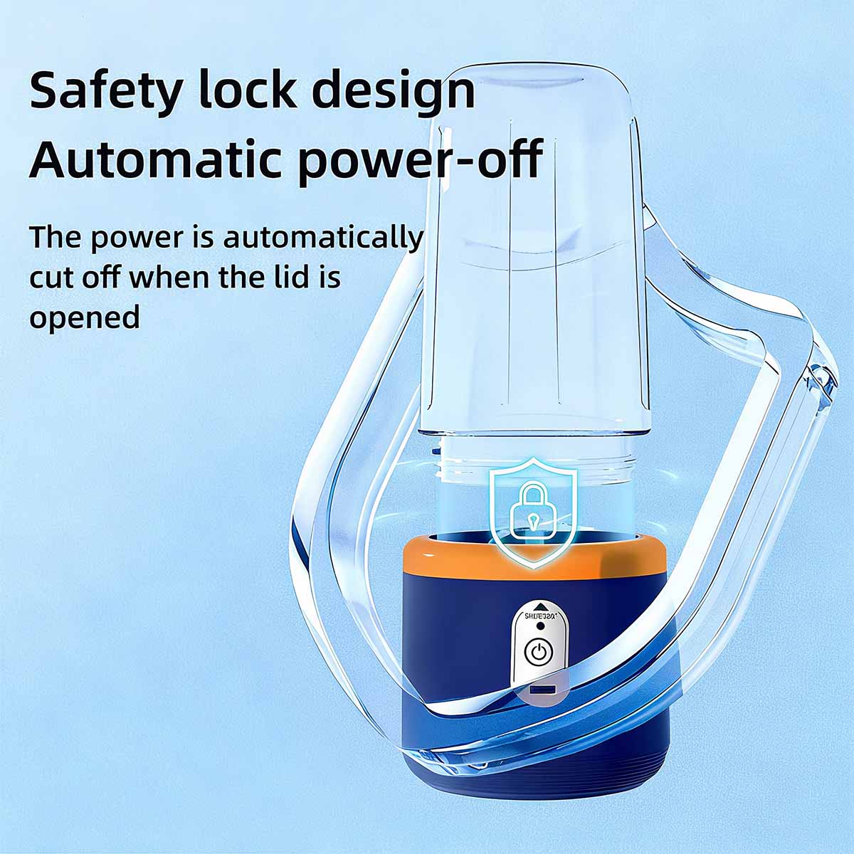 Licuadora exprimidora portátil multifuncional, vaso para jugo recargable con función de batidora y exprimidor.