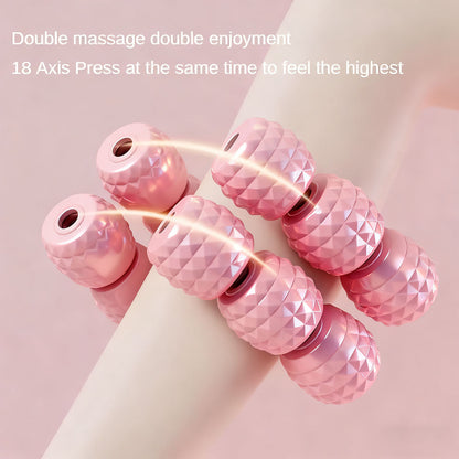 Rodillo masajeador para piernas, artefacto de adelgazamiento, rueda anular de compresión, relajador de músculos de pantorrilla y muslo, barra tipo "dientes de lobo" para masaje en piernas.