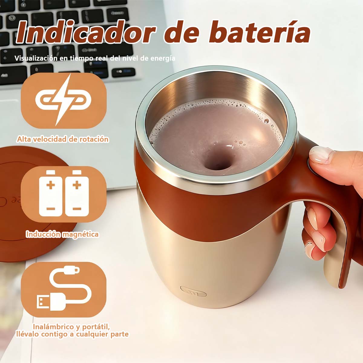Taza de café automática para personas perezosas, taza de agitación por rotación magnética eléctrica, taza de leche estilo mágic, taza de café.