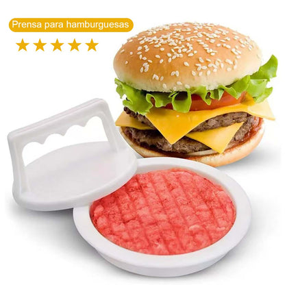 **Prensa multifuncional para carne** — Molde para hamburguesas, herramienta de cocina para prensar carne y hacer empanadas de hamburguesa.