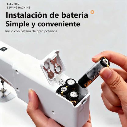 Máquina de Coser Portátil Mini a Pilas/USB - Multifunción para Viajes, Reparaciones Rápidas en Ropa, Denim y Manualidades