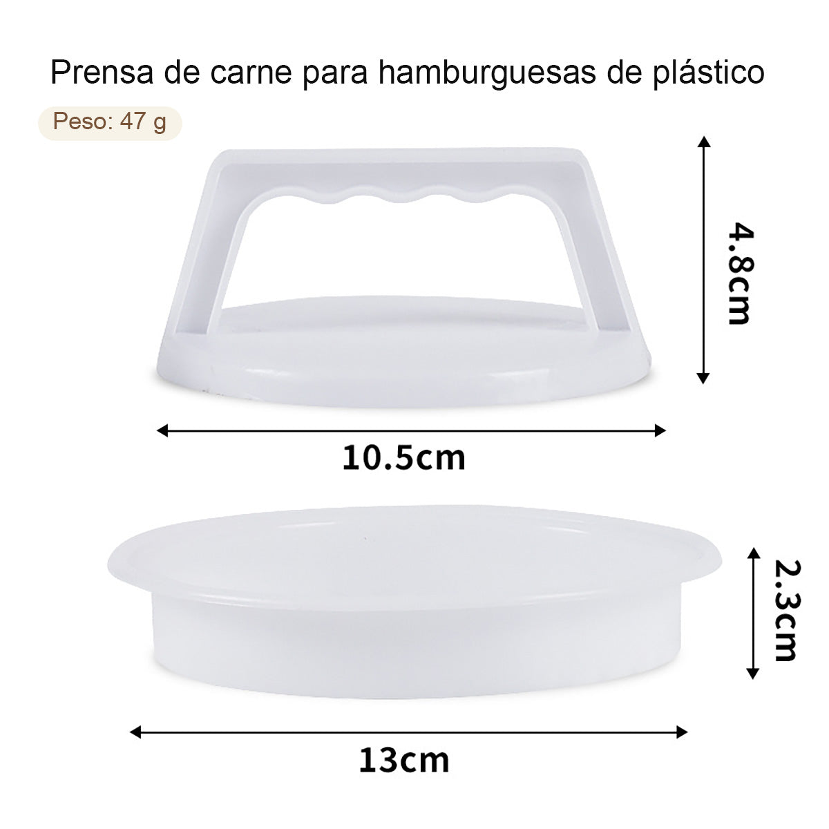 **Prensa multifuncional para carne** — Molde para hamburguesas, herramienta de cocina para prensar carne y hacer empanadas de hamburguesa.