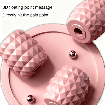 Rodillo masajeador para piernas, artefacto de adelgazamiento, rueda anular de compresión, relajador de músculos de pantorrilla y muslo, barra tipo "dientes de lobo" para masaje en piernas.