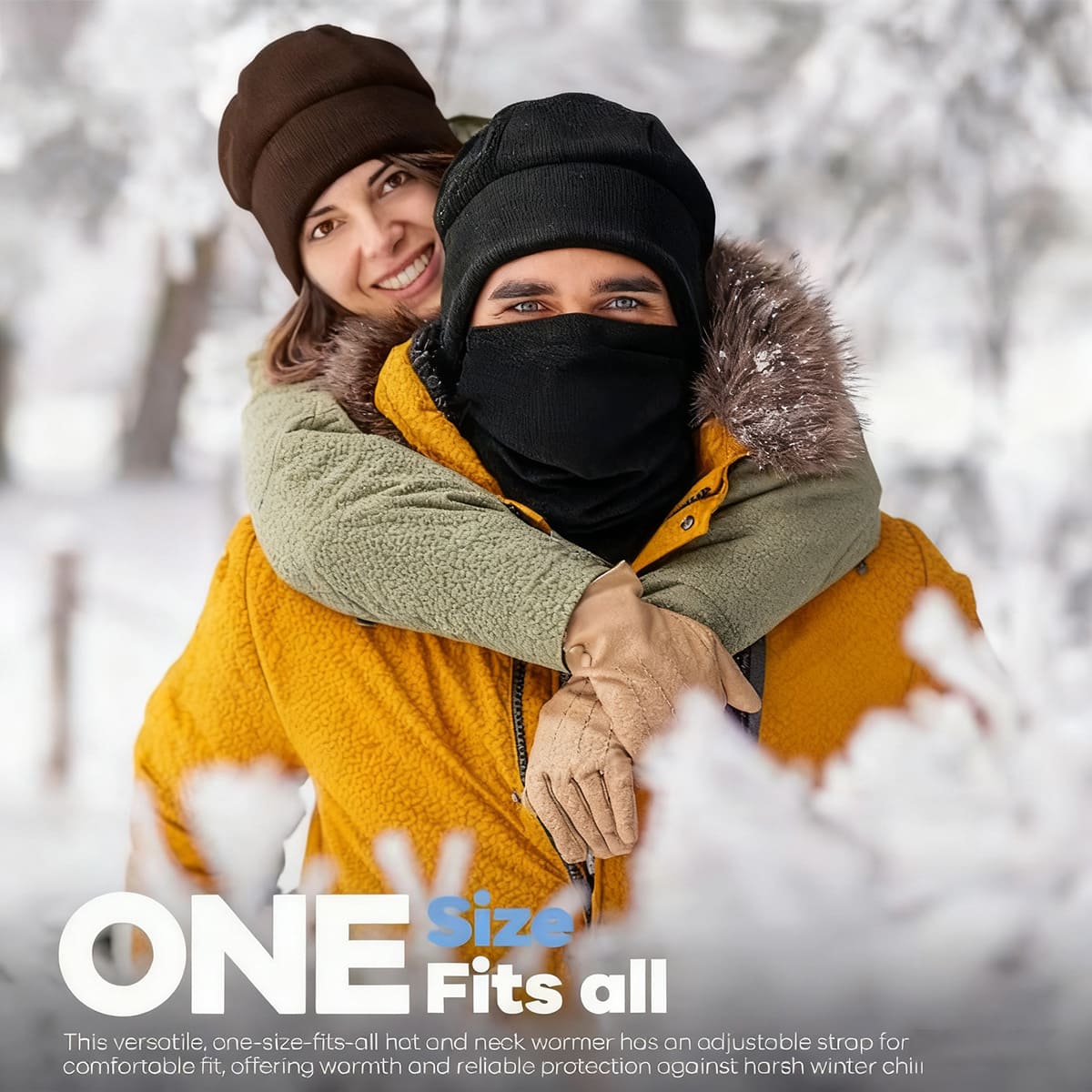 Capucha forrada con cuello/bufanda integrada, para hombre y mujer, abrigo térmico de otoño-invierno, protege cuello y cara contra el viento; ideal para ciclismo y uso diario.