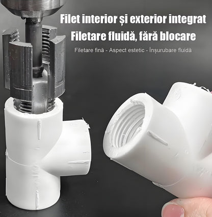 Mașină universală de filetat țevi, nouă, pentru interior și exterior, cu biți pentru mașină de găurit electrică