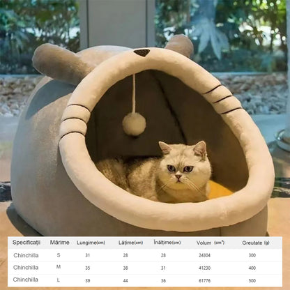 Cușcă universală pentru pisici și câini, potrivită pentru toate anotimpurile, lavabilă și detașabilă