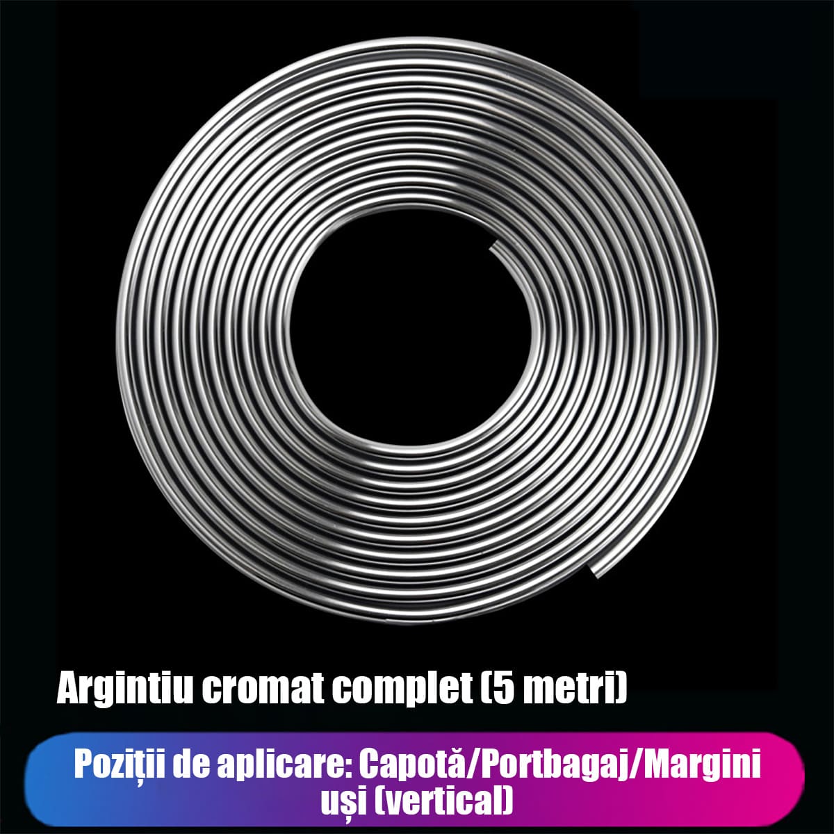 Bandă de protecție anticoliziune pentru ușa auto, protecție laterala anti-zgârieturi, bandă adezivă lucioasă pentru protecție.