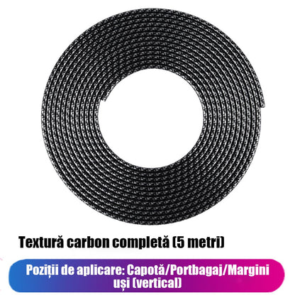 Bandă de protecție anticoliziune pentru ușa auto, protecție laterala anti-zgârieturi, bandă adezivă lucioasă pentru protecție.