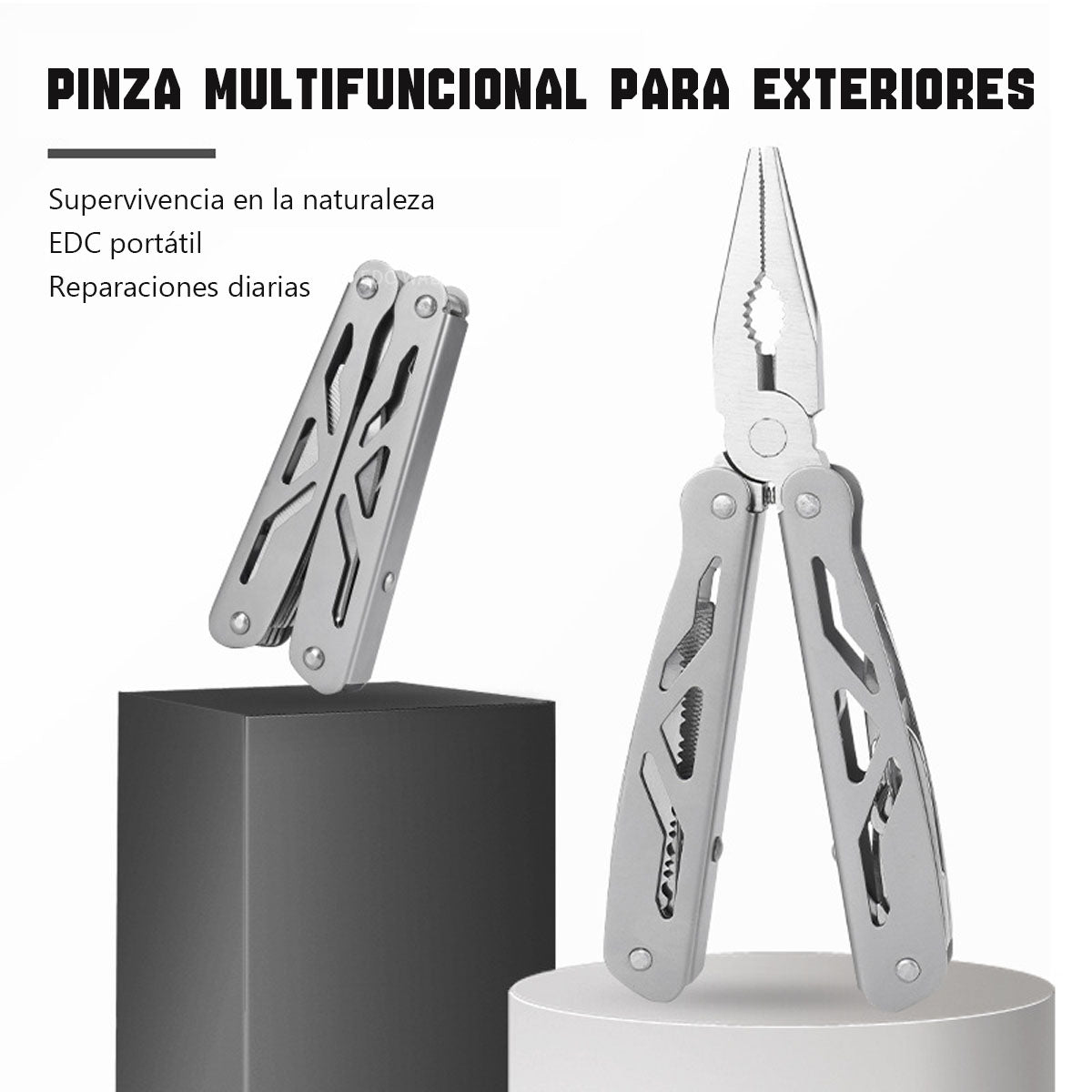 Alicates multifuncionales plegables, herramientas portátiles de acero inoxidable, pelacables, alicates eléctricos EDC y alicates para exteriores.