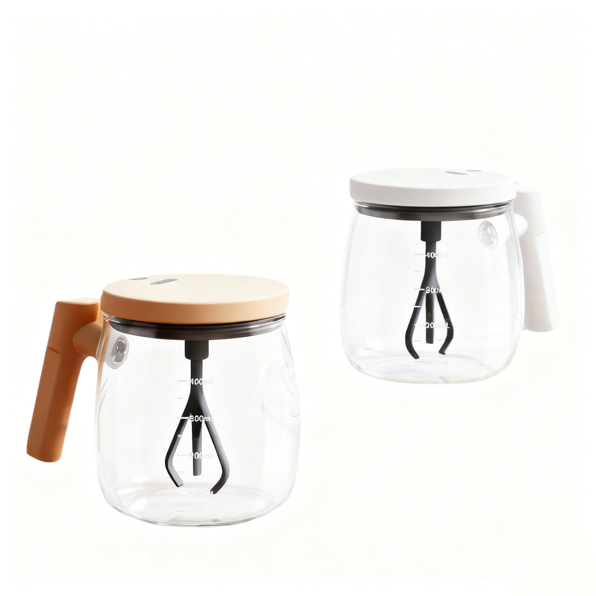 Vaso mezclador de vidrio totalmente automático y recargable, portátil, para café y leche en polvo, con mezcla silenciosa, vaso agitador ideal para oficina.