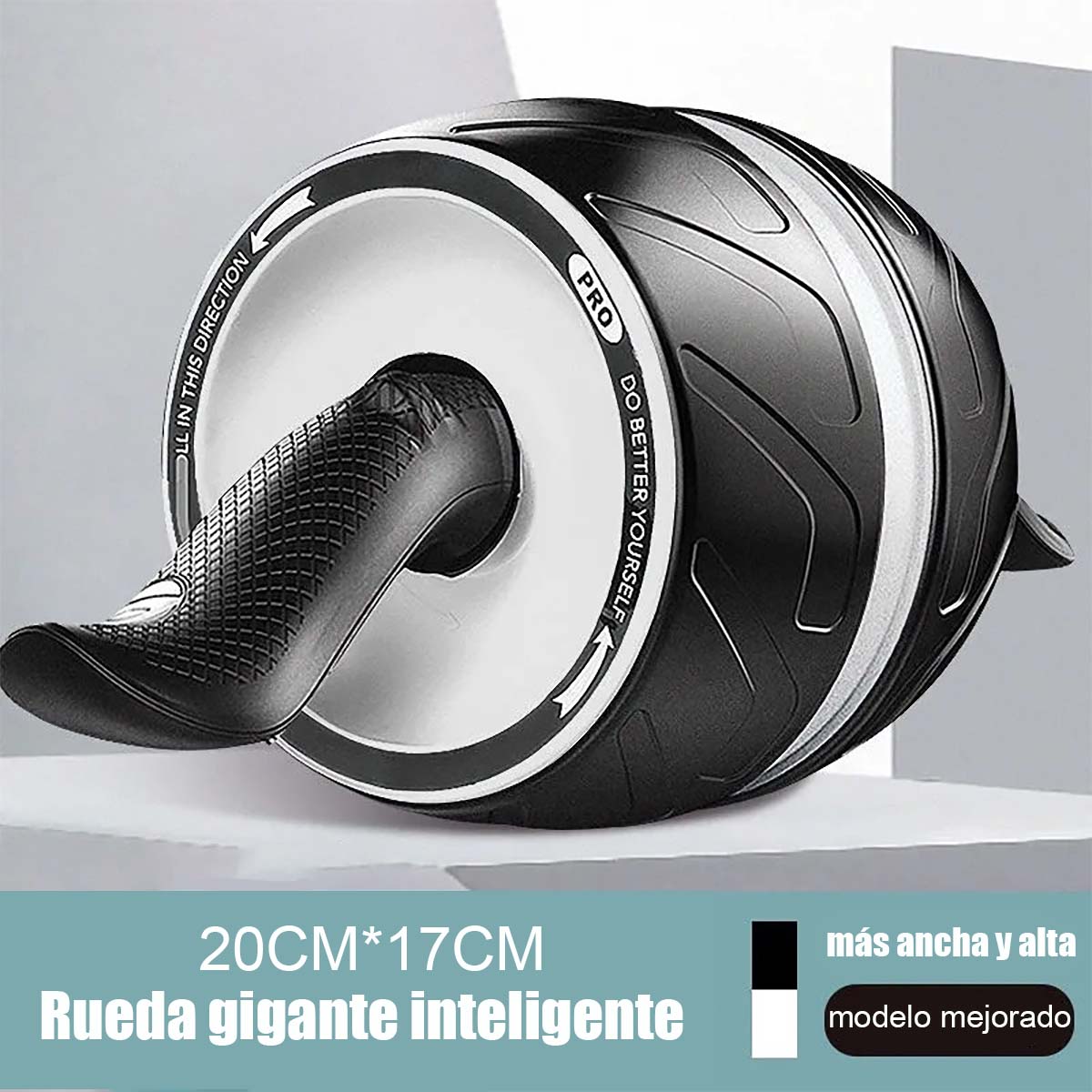 Rueda abdominal de retorno automático para principiantes, rodillo silencioso de entrenamiento de abdominales para uso doméstico.