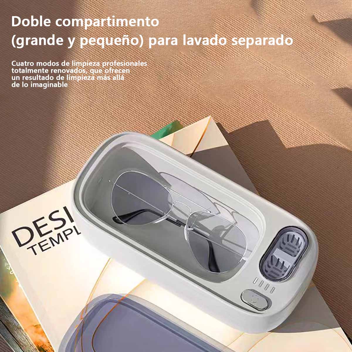 **Lavadora ultrasónica para limpiar gafas, joyas, férulas dentales, joyería y lentes de contacto, de gran capacidad para uso doméstico.**